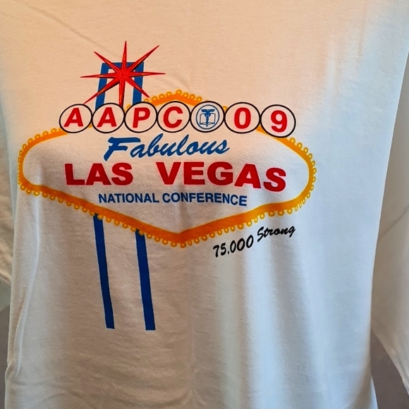 AAPC 2009 Las Vegas Convention Tee Shirt, white, Sz XL, new without tags - Picture 2 of 4